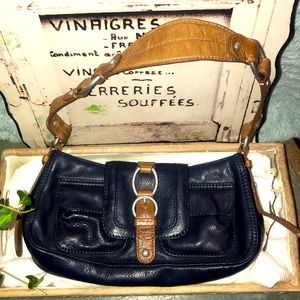 Sigrid Olsen soft leather navy blue purse